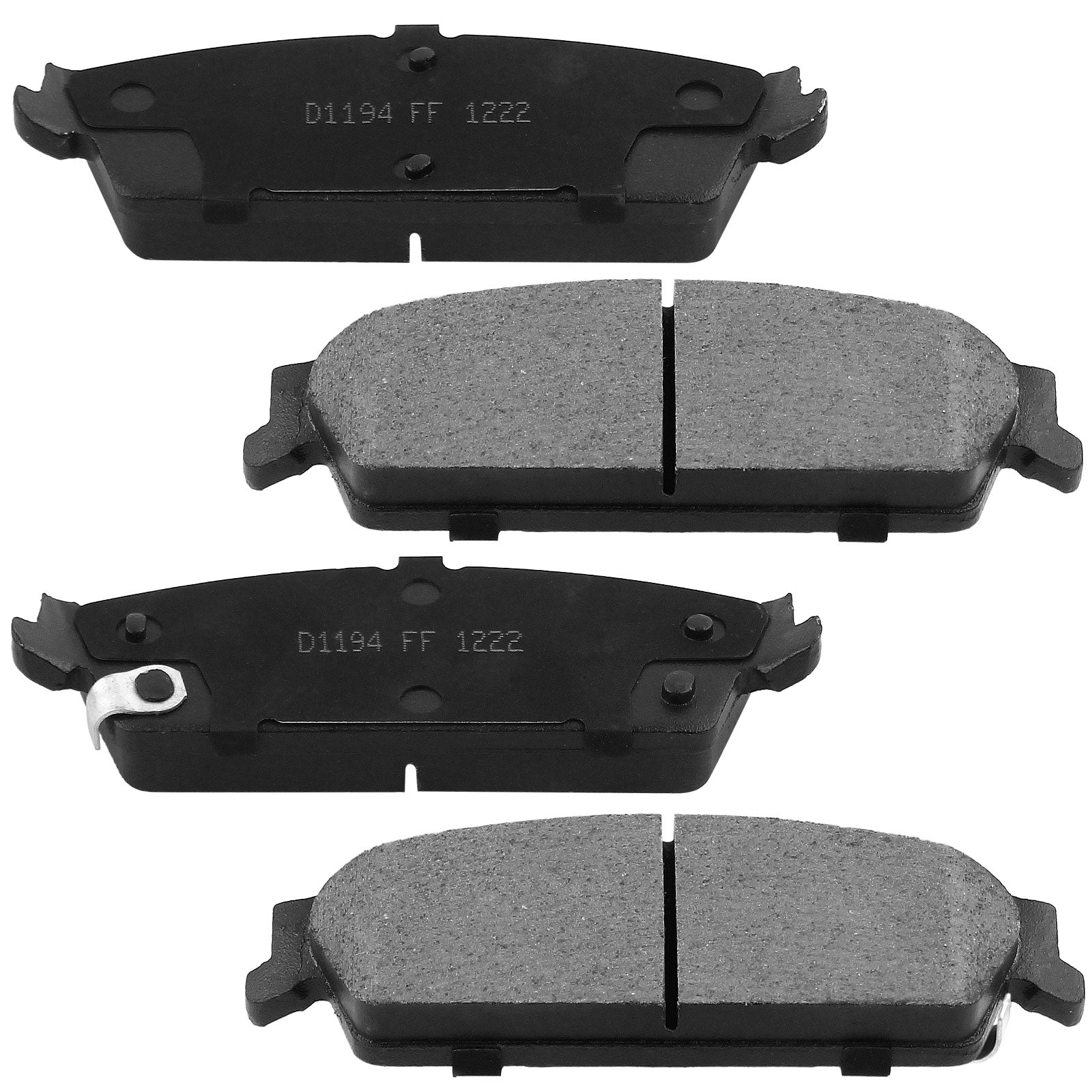 MotorbyMotor Rear Brake Rotors 345mm Drilled & Slotted Brake Rotor & Brake Pad kit Fits for Chevy Avalanche Suburban Silverado 1500 Tahoe, GMC Sierra 1500, Escalade ESV EXT MotorbyMotor