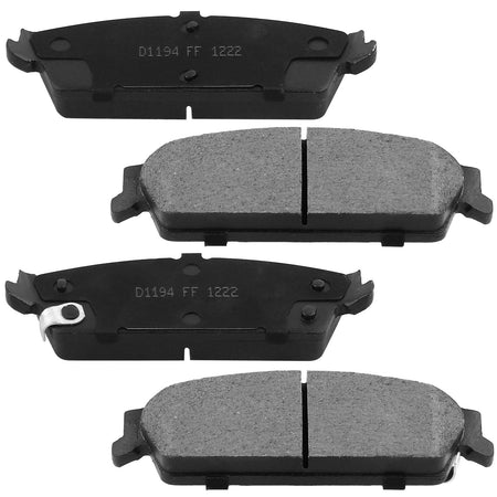 MotorbyMotor Rear Brake Rotors 345mm Drilled & Slotted Brake Rotor & Brake Pad kit Fits for Chevy Avalanche Suburban Silverado 1500 Tahoe, GMC Sierra 1500, Escalade ESV EXT MotorbyMotor