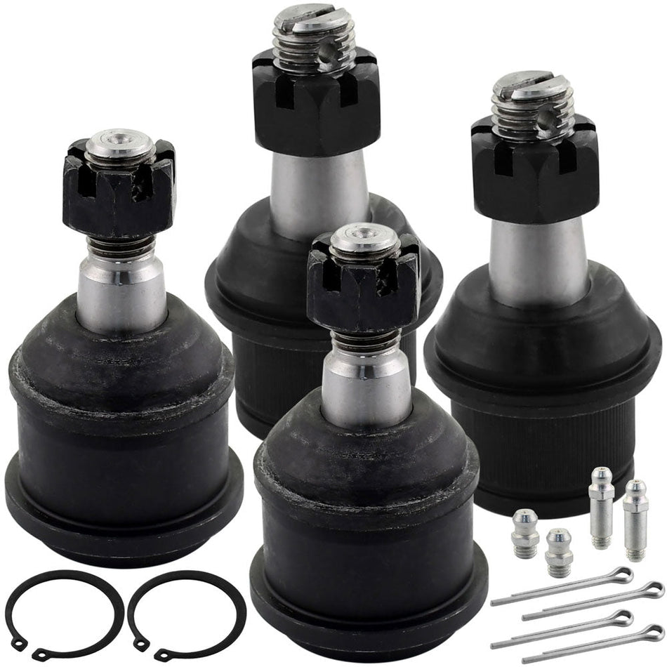4PK (4WD) Front Upper & Lower Ball Joints Assembly Fits for 2006 - 2008 Dodge Ram 1500, 2003 - 2010 Dodge Ram 2500 3500, 2011 - 2013 Ram 2500 3500 Suspension Tie Rod Ball Joint - 4x4