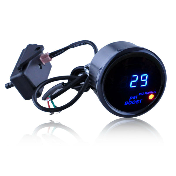 30 PSI Turbo Gauge Blue LED Smoke Lens 2" 52mm Turbo Boost Gauge Sensor for Car AUTO 0~15V Universal MotorbyMotor