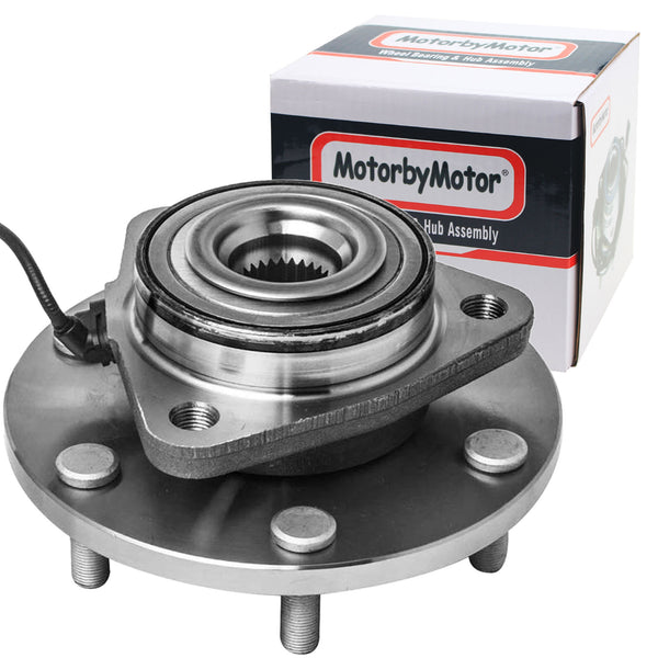 MotorbyMotor 515066 Front Wheel Bearing and Hub Assembly with 6 Lugs fits for Infiniti QX56, Nissan Armada Pathfinder Titan Low-Runout OE Directly Replacement Hub Bearing w/ABS MotorbyMotor