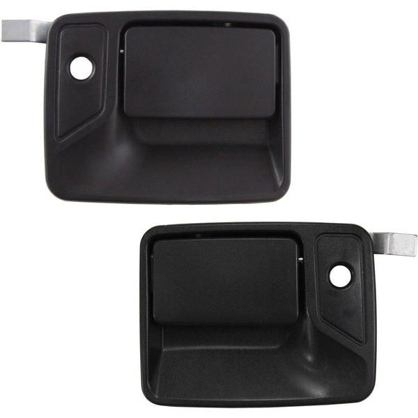 2pcs MotorbyMotor F462131 Front Text Black Outer Exterior Door Handle Set For 1999-2016 Ford F-250 F-350 Super Duty 2pcs MotorbyMotor