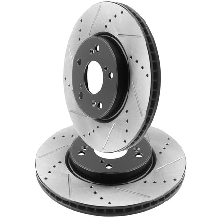 MotorbyMotor Front Brake Rotors 292mm Drilled & Slotted Brake Rotor Fits for Honda Accord Sport Touring Senda EX-L Hybrid EX EX-L LX, EXL MotorbyMotor