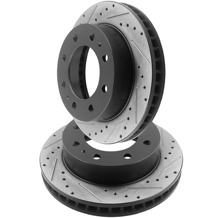 MotorbyMotor Front Brake Rotors 324.6 mm Drilled & Slotted Brake Rotor Fits for Chevy Avalanche Express 2500 3500 Silverado 1500 2500 3500, GMC Savana 2500 3500 Sierra 1500 2500 3500 Yukon XL MotorbyMotor