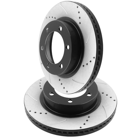 MotorbyMotor Front Brake Rotors 319mm Drilled & Slotted Brake Rotor Fits for Toyota 4Runner 2003 - 2009, Toyota FJ Cruiser 2007 - 2014, Toyota Tacoma 2005 - 2020 MotorbyMotor