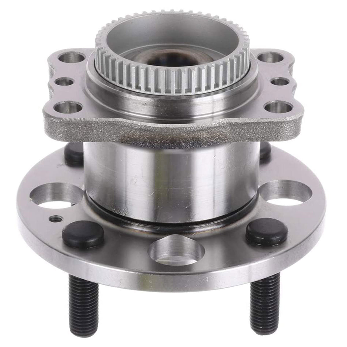 MotorbyMotor 512483 Rear Wheel Bearing and Hub Assembly with 4 Lugs Fits for 2012-2017 Hyundai Accent, 2012-2017 Kia Rio Low-Runout OE Directly Replacement Hub Bearing (w/ABS) MotorbyMotor
