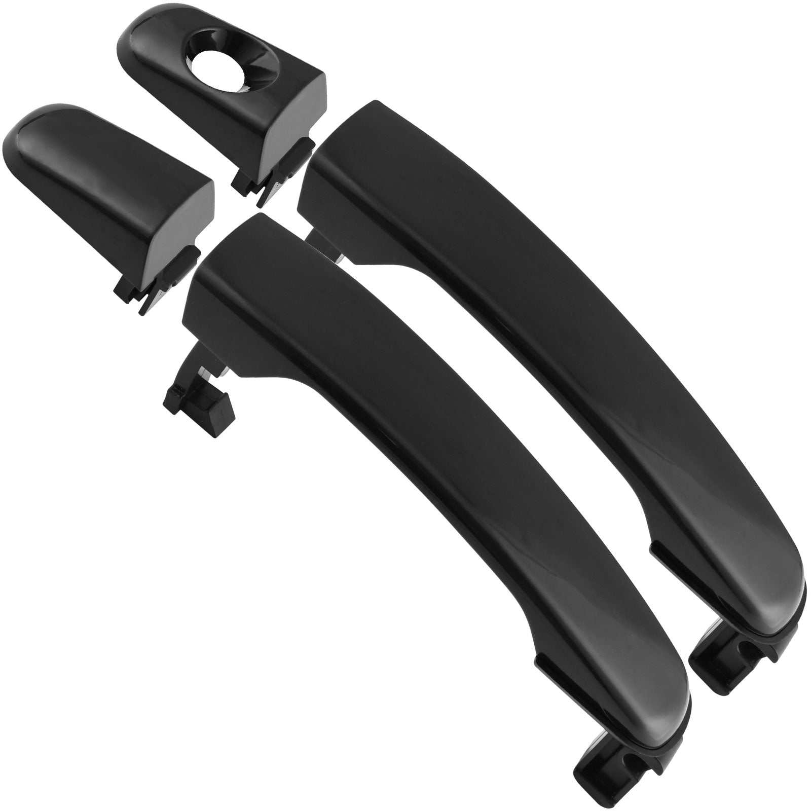 Front Exterior Door Handle Fits for Chevy Equinox HHR Malibu, Pontiac G6 Torrent, Suzuki XL-7 Car Door Handle (Black, Driver & Passenger Side) MotorbyMotor
