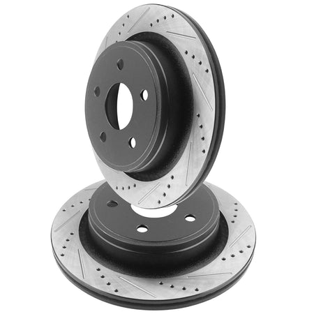 MotorbyMotor Rear Brake Rotors 352mm Drilled & Slotted Brake Rotor Fits for Chrysler Aspen, Dodge Durango Ram 1500 Pickup, Ram 1500 MotorbyMotor