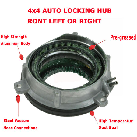 MotorbyMotor (4WD) Front Auto Locking Hub Axle Actuator Replacement - Ford (F150, Expedition), Lincoln (Navigitor, Mark LT) Locking Hubs Assembly MotorbyMotor