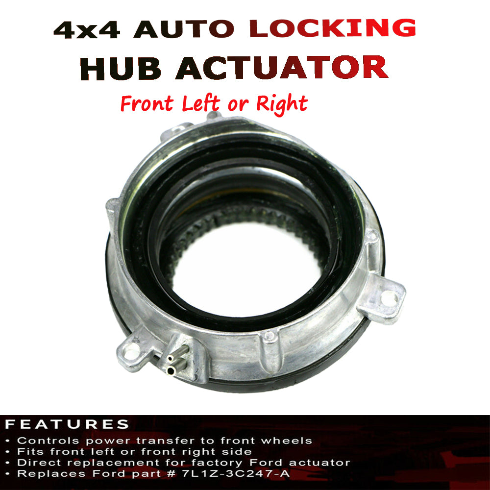 MotorbyMotor (4WD) Front Auto Locking Hub Axle Actuator Replacement - Ford (F150, Expedition), Lincoln (Navigitor, Mark LT) Locking Hubs Assembly MotorbyMotor