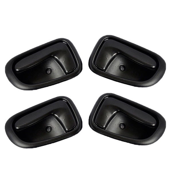 4pcs Front Rear Left Right Interior Door Handle Fits for Geo Prizm,Toyota Corolla Front/Rear Driver and Passenger Inner Door Handles (Injection Molded Black) MotorbyMotor