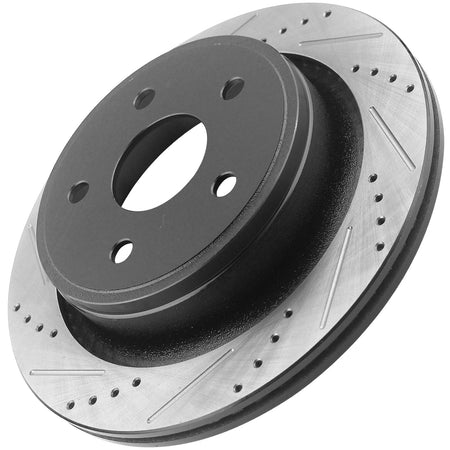 MotorbyMotor Rear Brake Rotors 352mm Drilled & Slotted Brake Rotor Fits for Chrysler Aspen, Dodge Durango Ram 1500 Pickup, Ram 1500 MotorbyMotor
