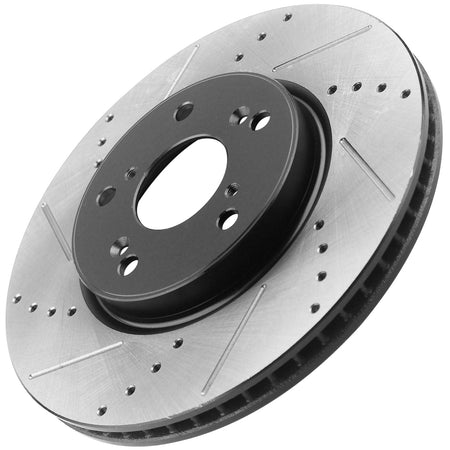 MotorbyMotor Front Brake Rotors 292mm Drilled & Slotted Brake Rotor Fits for Honda Accord Sport Touring Senda EX-L Hybrid EX EX-L LX, EXL MotorbyMotor