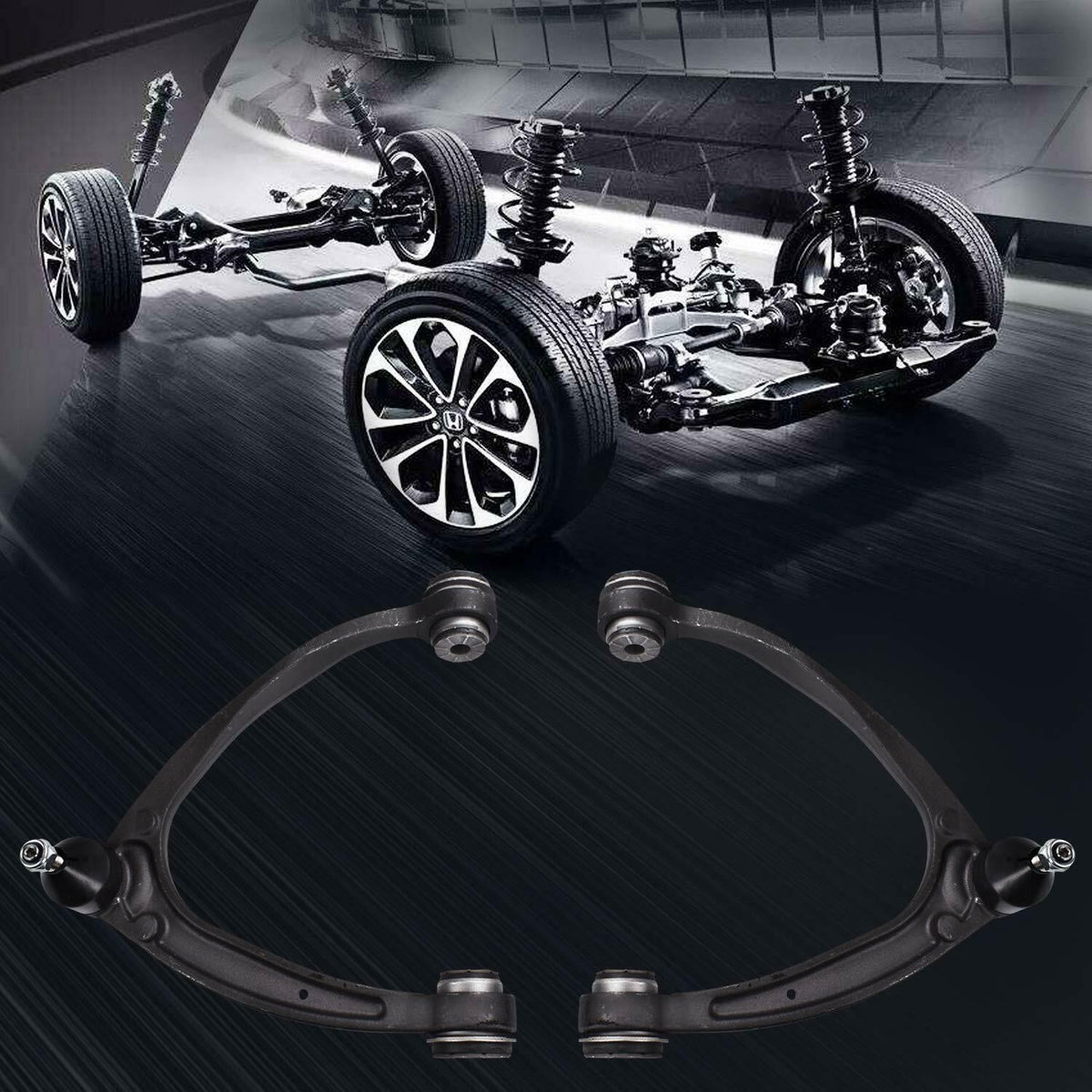 MotorbyMotor 10Pc Front Upper Suspension Control Arm Ball Joint Sway Bar Fit 2007-2014 Cadillac Chevrolet GMC Control Arms Ball Joints Inner Outer Tie Rod Ends Links with Steel Lower Control Arms MotorbyMotor