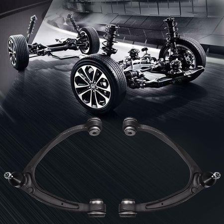 MotorbyMotor 10Pc Front Upper Suspension Control Arm Ball Joint Sway Bar Fit 2007-2014 Cadillac Chevrolet GMC Control Arms Ball Joints Inner Outer Tie Rod Ends Links with Steel Lower Control Arms MotorbyMotor