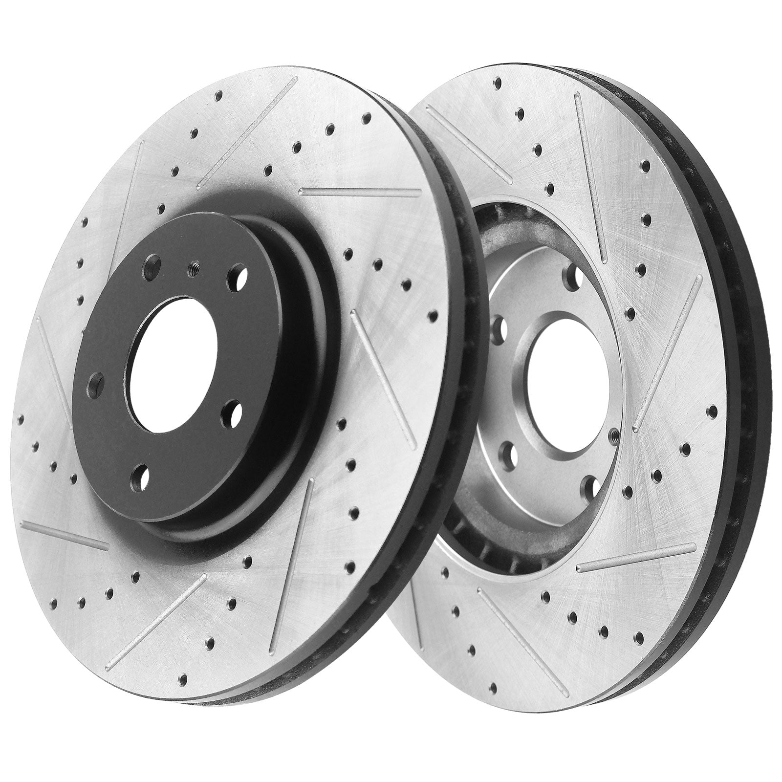 MotorbyMotor Front Brake Rotors 320mm Drilled & Slotted Design Brake Rotor & Brake Pad kit Including CLEANER DOT4 FLUID Fits for Infiniti JX35 QX60, Nissan Murano Pathfiner (All Models) MotorbyMotor