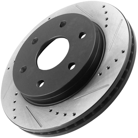 MotorbyMotor Front Brake Rotors 305 mm Drilled & Slotted Brake Rotor Fits for Cadillac Escalade, Chevrolet Astro Avalanche Express 1500 2500 Tahoe, GMC Safari Savana 1500 2500 Sierra 1500, Yukon XL MotorbyMotor