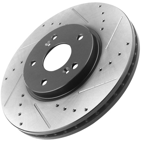 MotorbyMotor Front Brake Rotors 300mm Drilled & Slotted Brake Rotor Fits for Acura CL MDX TL TSX, Honda Accord Odyssey Pilot MotorbyMotor