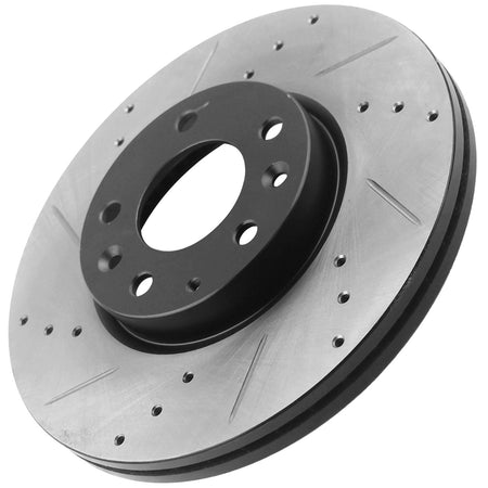 MotorbyMotor Front Brake Rotors 299mm Drilled & Slotted Brake Rotor Fits for Ford Fusion, Lincoln MKZ Zephyr, Mazda 6 (Not Included Speed Model), Mercury Milan-All Models MotorbyMotor