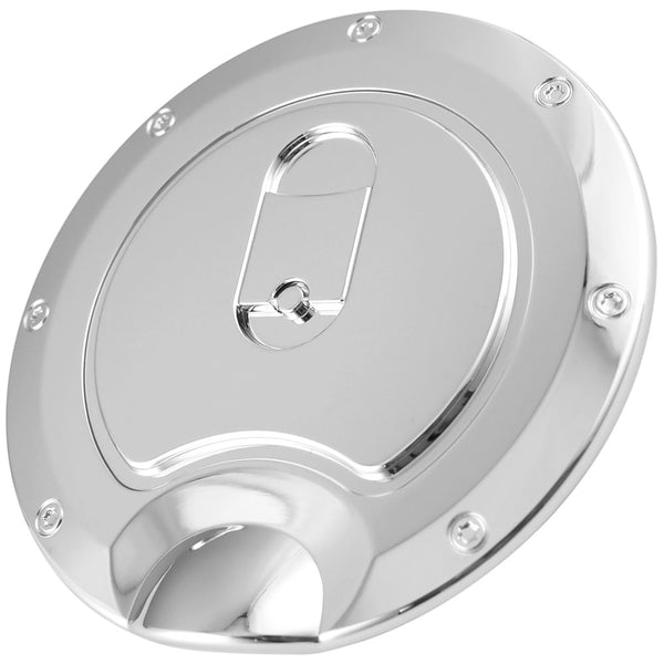 Chrome Fuel Tank Cap Fits for 2009-2018 Ram 1500, 2009-2018 Ram 2500,2009-2018 Ram 3500- Triple Gas Door Cover MotorbyMotor