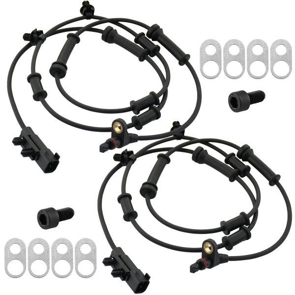 Front Wheel Speed ABS Sensor Fits for Jeep Wrangler 2011-2017, Jeep Wrangler JK 2018-Wheel Speed ABS Assembly-2 PACK MotorbyMotor