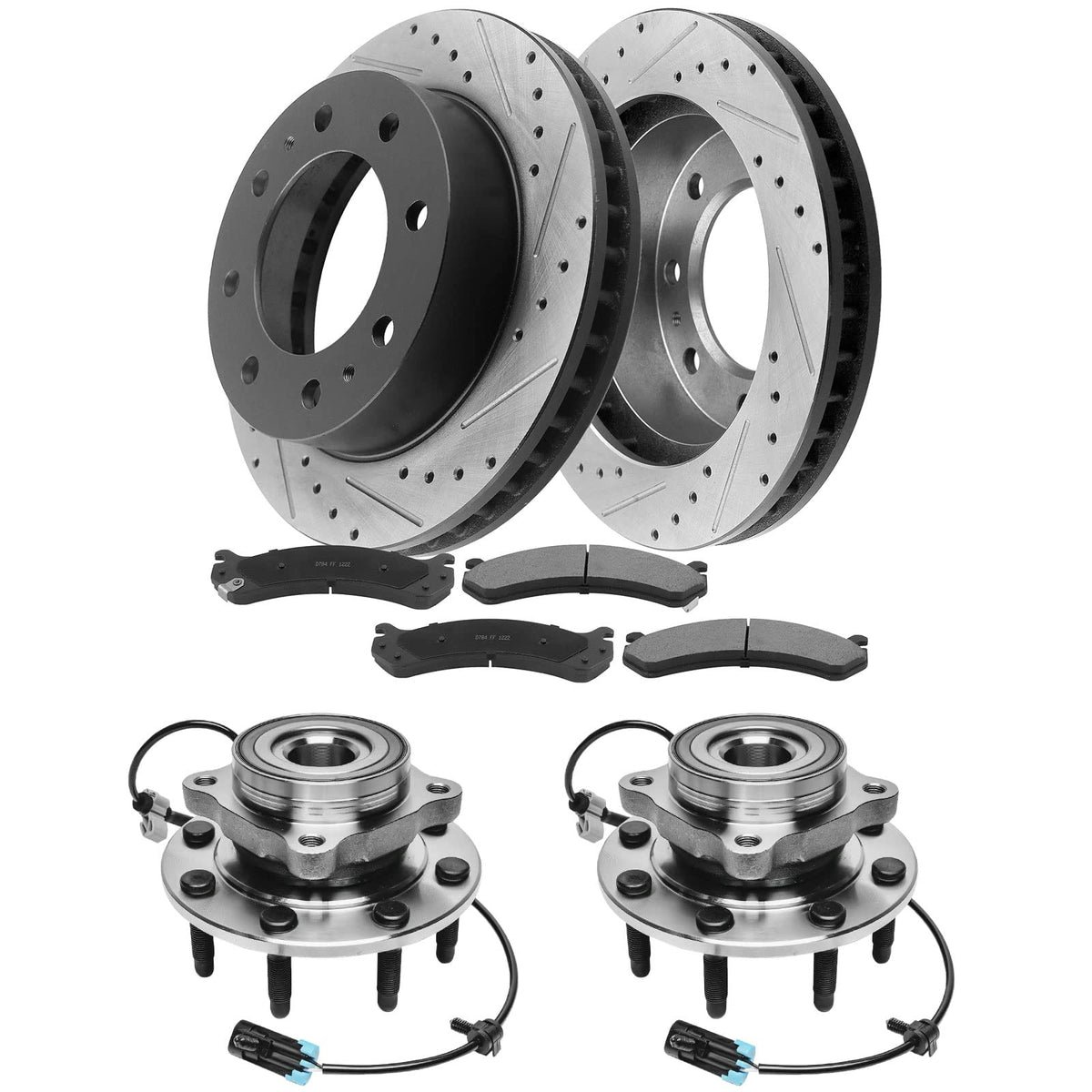MotorbyMotor 513394 Rear Wheel Bearing and Hub Assembly with ABS 5 Lugs fits for Ford Edge, Lincoln Continental MKX Low-Runout OE Directly Replacement Hub Bearing (All Models)-2PK MotorbyMotor
