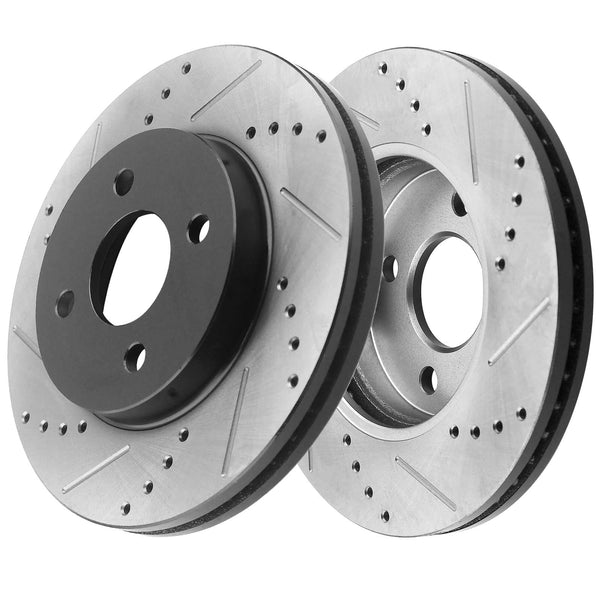 MotorbyMotor Rotors 278mm Rear Brake Kit Rotors & Pads for Chevy Impala Monte Carlo Venture, Buick Regal Century, Oldsmobile Alero Intrigue, Pontiac Grand Prix Brake Rotor & Pads + CLEANER DOT4 FLUID MotorbyMotor