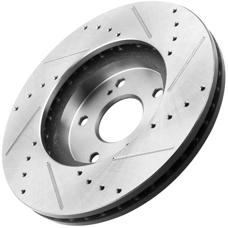 MotorbyMotor Front Brake Rotors 300mm Drilled & Slotted Brake Rotor Fits for Acura CL MDX TL TSX, Honda Accord Odyssey Pilot MotorbyMotor