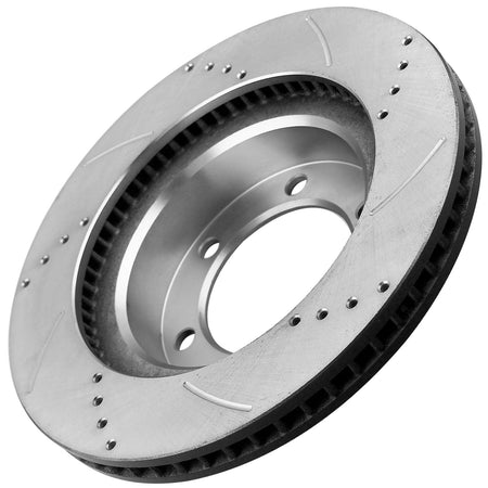 MotorbyMotor Front Brake Rotors 319mm Drilled & Slotted Brake Rotor Fits for Toyota 4Runner 2003 - 2009, Toyota FJ Cruiser 2007 - 2014, Toyota Tacoma 2005 - 2020 MotorbyMotor