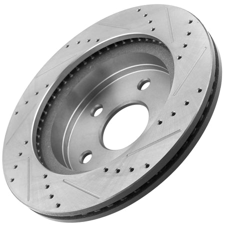 MotorbyMotor Front Brake Rotors 336mm Drilled & Slotted Brake Rotor Fits for Dodge Ram 1500 Dakota Durango, Ram 1500 4000, Chrysler Aspen MotorbyMotor