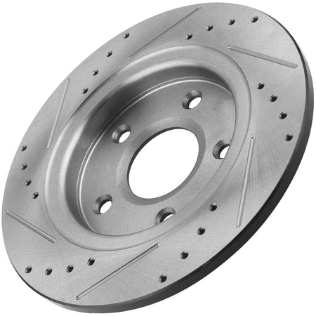 MotorbyMotor Rear Brake Rotors 305mm Drilled & Slotted Brake Rotor Fits for Chrysler Town & Country, Dodge Grand Caravan Journey, Ram C/V, Volkswagen Routan MotorbyMotor
