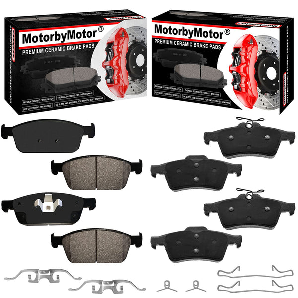 MotorbyMotor Front Brake Rotors 294.8mm Drilled & Slotted Brake Rotor & Brake Pad kit Including CLEANER DOT4 FLUID Fits for Chevrolet K1500 K2500 Pickup K1500 Suburban Tahoe, GMC K1500 2500 Pickup MotorbyMotor