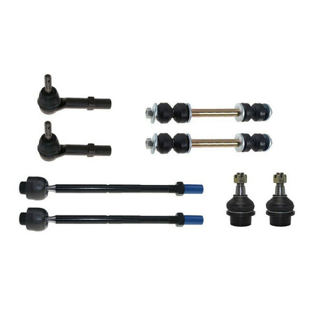 MotorbyMotor 10Pc Front Upper Suspension Control Arm Ball Joint Sway Bar Fit 2007-2014 Cadillac Chevrolet GMC Control Arms Ball Joints Inner Outer Tie Rod Ends Links with Steel Lower Control Arms MotorbyMotor