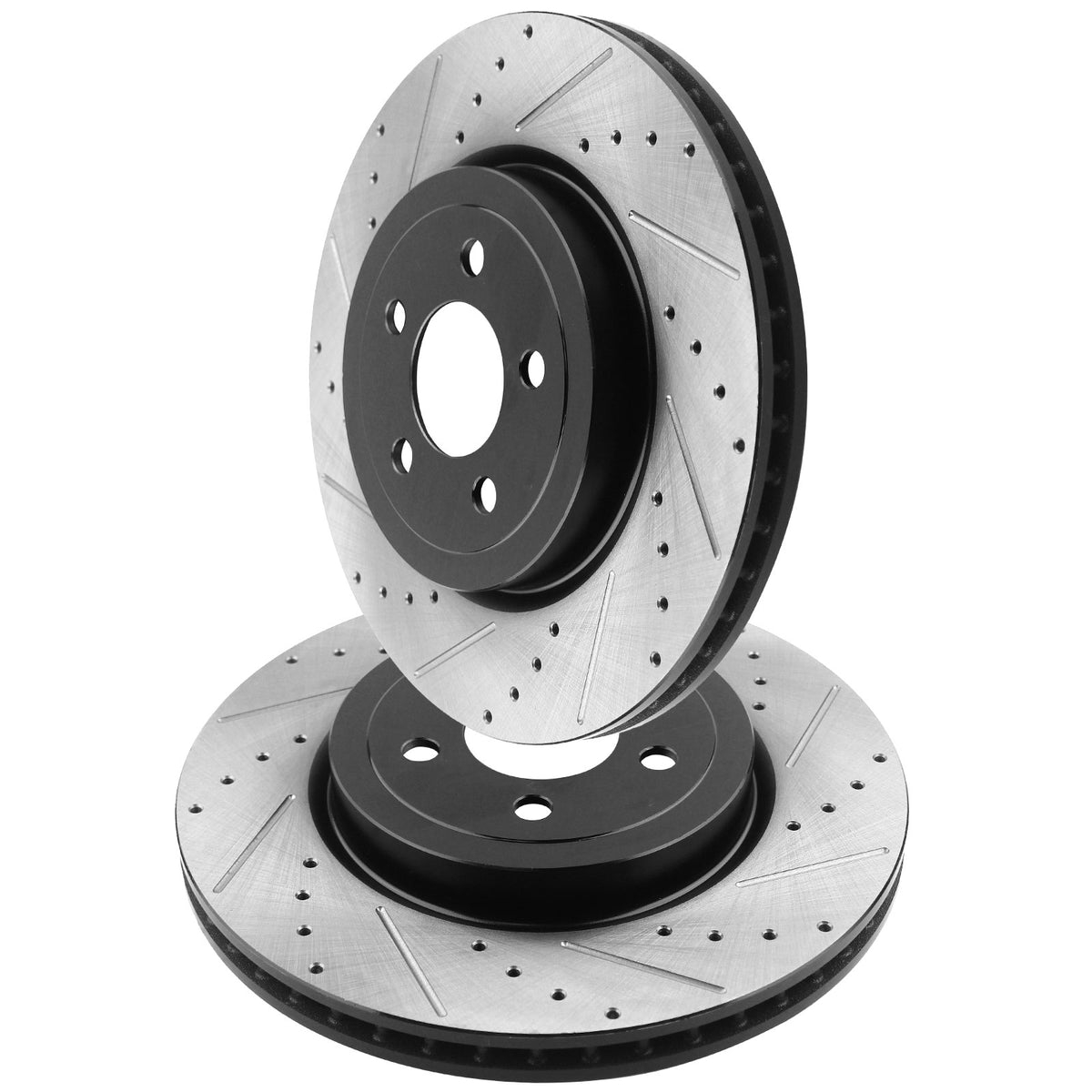 MotorbyMotor Front Brake Rotors 345mm Drilled & Slotted Design Brake Rotor Fits for Chrysler 300, Dodge Challenger Charger Magnum MotorbyMotor