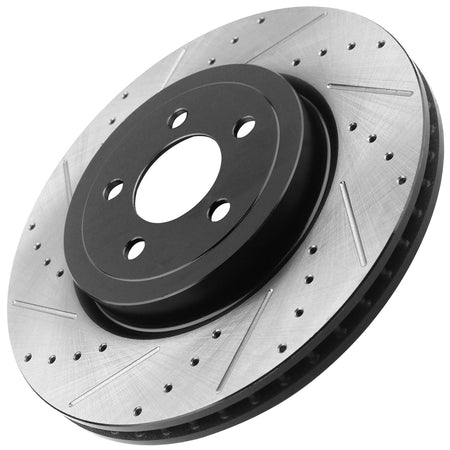 MotorbyMotor Front Brake Rotors 345mm Drilled & Slotted Design Brake Rotor Fits for Chrysler 300, Dodge Challenger Charger Magnum MotorbyMotor