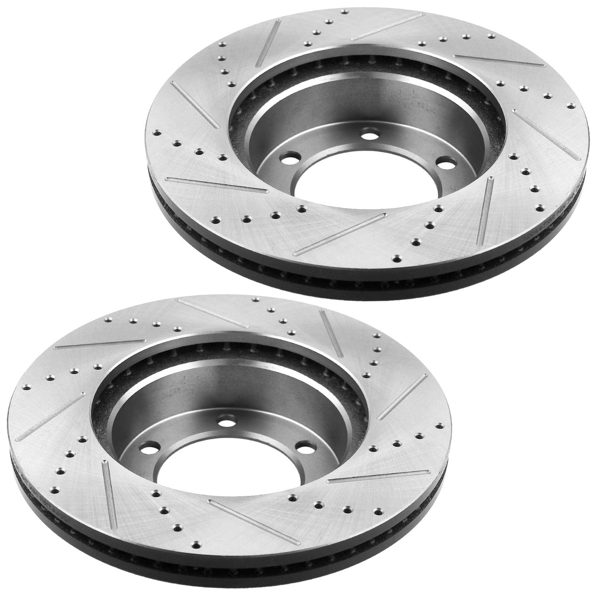 MotorbyMotor Front Brake Rotors 330mm Drilled & Slotted Design Brake Rotor Fits for 2005-2008 Ford F-150, 2006-2008 Lincoln Mark LT (4WD, 6 Lug Wheels) MotorbyMotor
