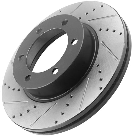 MotorbyMotor Front Brake Rotors 330mm Drilled & Slotted Design Brake Rotor Fits for 2005-2008 Ford F-150, 2006-2008 Lincoln Mark LT (4WD, 6 Lug Wheels) MotorbyMotor