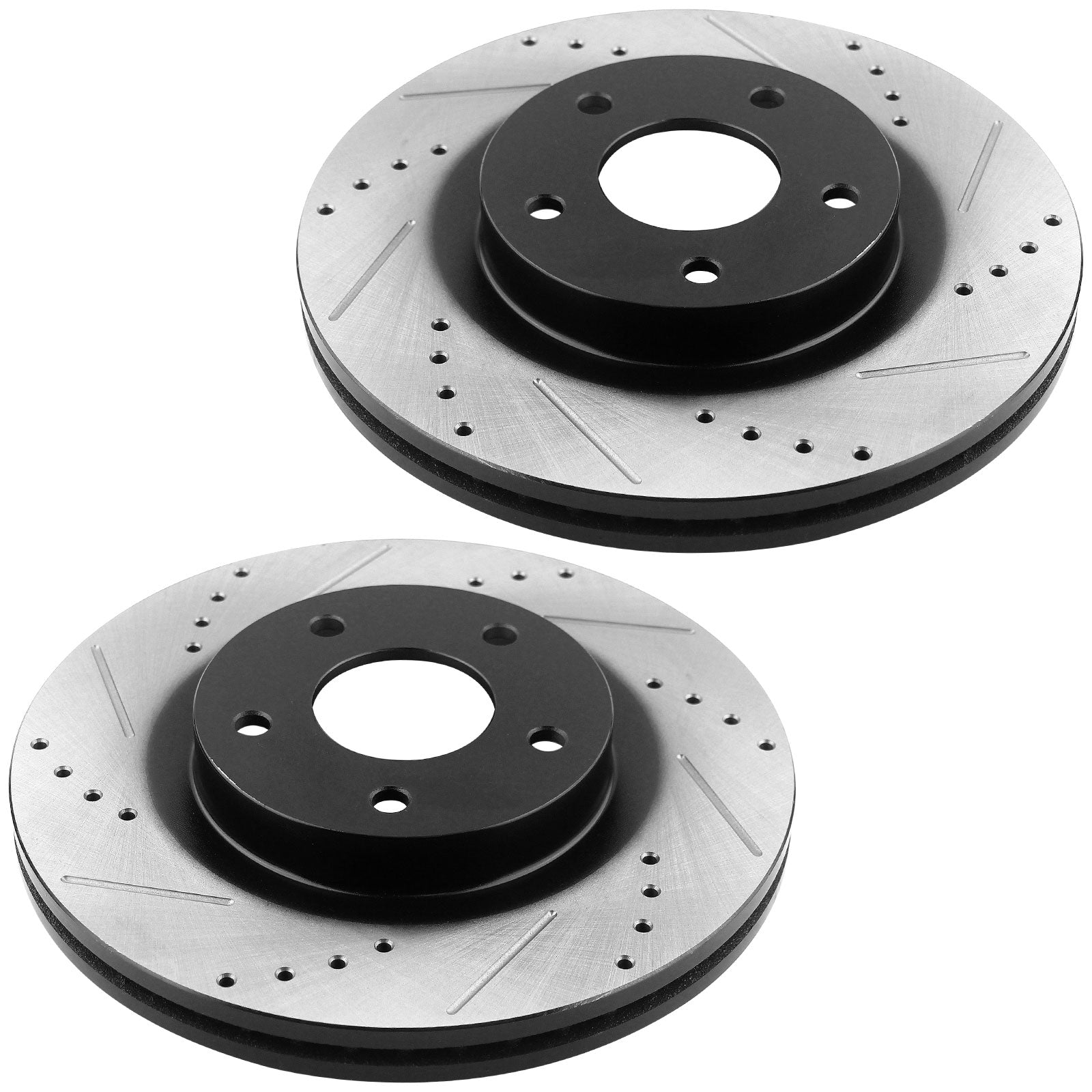 MotorbyMotor Front Brake Rotors 302.8mm Drilled & Slotted Design Brake Rotor & Brake Pad kit Including CLEANER DOT4 FLUID Fits for Ford Escape, Mazda Tribute, Mercury Mariner MotorbyMotor