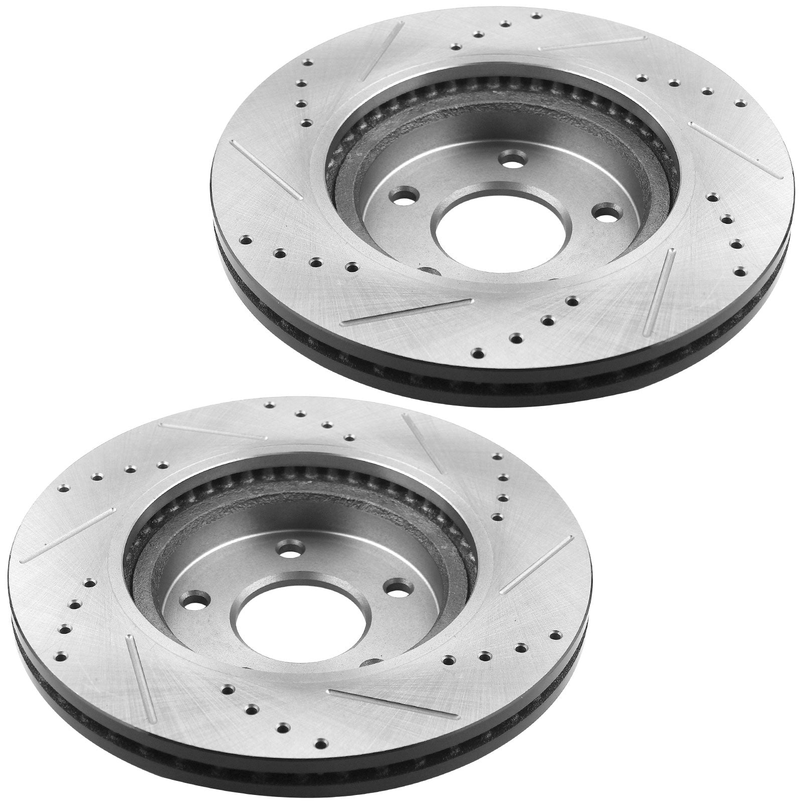 MotorbyMotor Front Brake Rotors 302.8mm Drilled & Slotted Design Brake Rotor & Brake Pad kit Including CLEANER DOT4 FLUID Fits for Ford Escape, Mazda Tribute, Mercury Mariner MotorbyMotor
