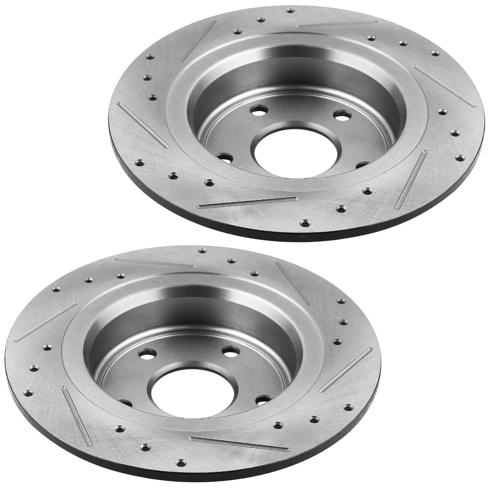 MotorbyMotor Rear Brake Rotors 334mm Drilled & Slotted Brake Rotor & Brake Pad kit Including CLEANER DOT4 FLUID Fits for Ford F-150 Expedition, Lincoln Blackwood Navigator MotorbyMotor