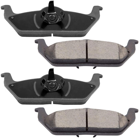 MotorbyMotor Rear Brake Rotors & Brake Pad Kit 348mm E-Coating Drilled & Slotted Design Fits for 05-11 Ford F-150, 06-08 Linclon Mark LT (6 Lug Models ONLY) MotorbyMotor