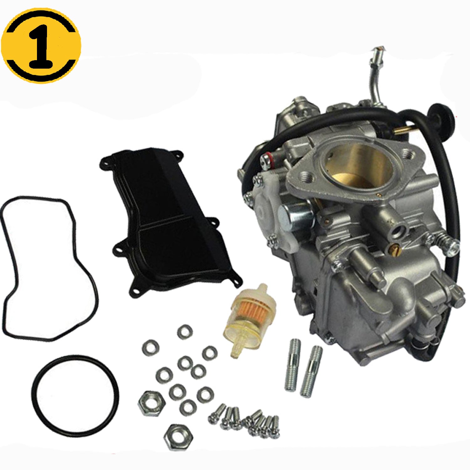 Carburetor Carb Fit for Yamaha Moto-4 350 YFM350, Big Bear 350 YFM350,Kodiak 400 YFM400,Wolverine 350 YFM35F, Warrior 350 YFM350 Carburetor+Intake Manifold for ATV MotorbyMotor