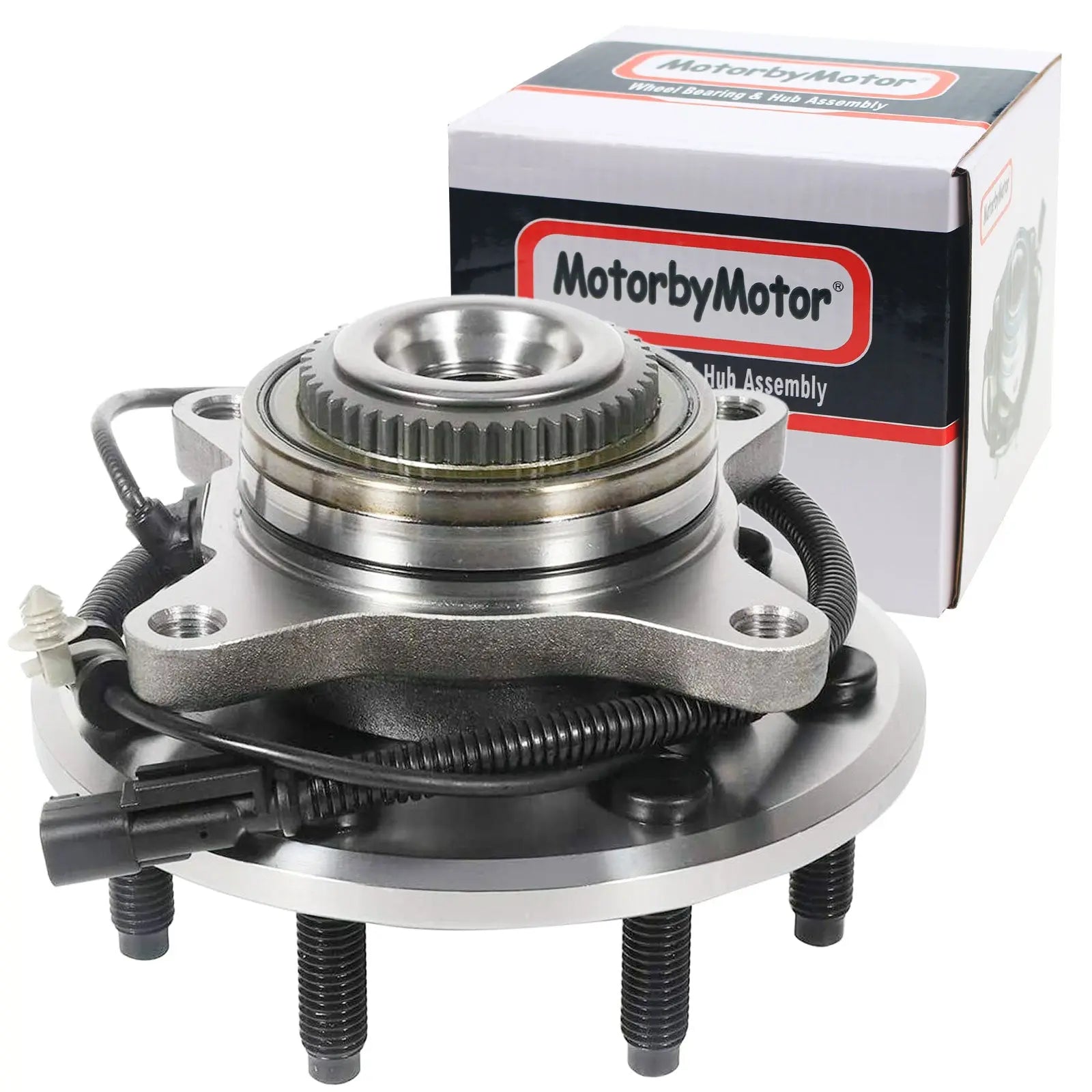 MotorbyMotor 513326 Front Wheel Bearing and Hub Assembly with 7 Lugs Fits for Ford F-150 2011-2014 Hub Bearing Assembly (w/ABS, 2WD 4WD Heavy Duty Payload) MotorbyMotor