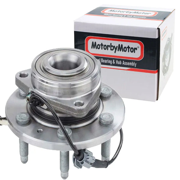 MotorbyMotor Front Wheel Bearing and Hub Assembly 4WD with 6 Lugs (4x4, w/ABS) MotorbyMotor