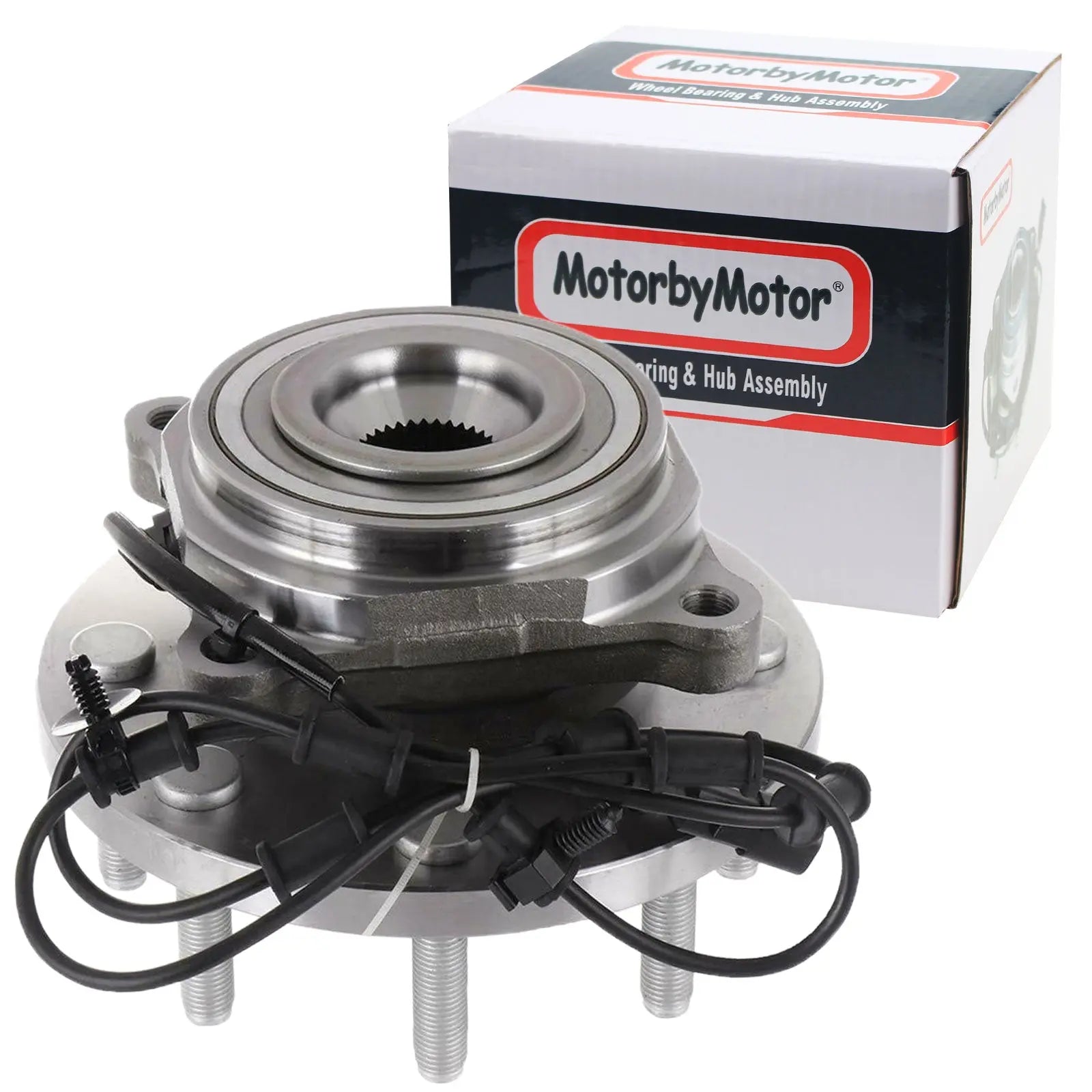 MotorbyMotor (4WD Only) Front Wheel Hub & Bearing Assembly Replacement for 2012 2013 Doge Ram 2500, 2012 2013 Ram 3500 Wheel Bearing Hub [w/ABS, 8 Lugs]-515148 MotorbyMotor