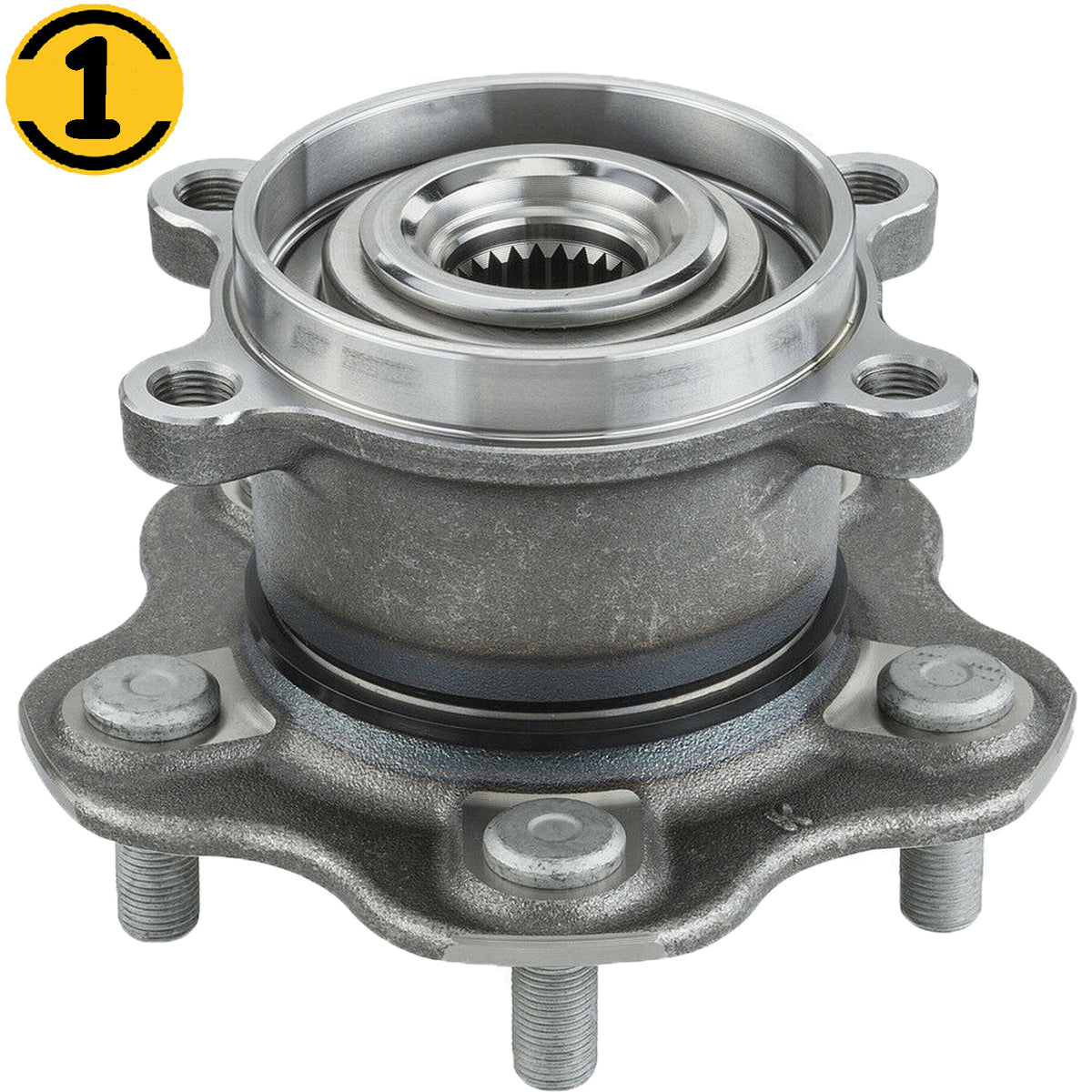 MotorbyMotor 512535 Rear Wheel Bearing and Hub Assembly with 5 Lugs fits for Nissan Juke Rogue Qashqai Select Low-Runout OE Directly Replacement Hub Bearing AWD MotorbyMotor