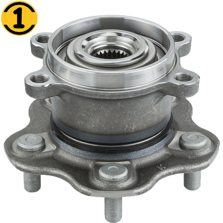 MotorbyMotor 512535 Rear Wheel Bearing and Hub Assembly with 5 Lugs fits for Nissan Juke Rogue Qashqai Select Low-Runout OE Directly Replacement Hub Bearing AWD MotorbyMotor