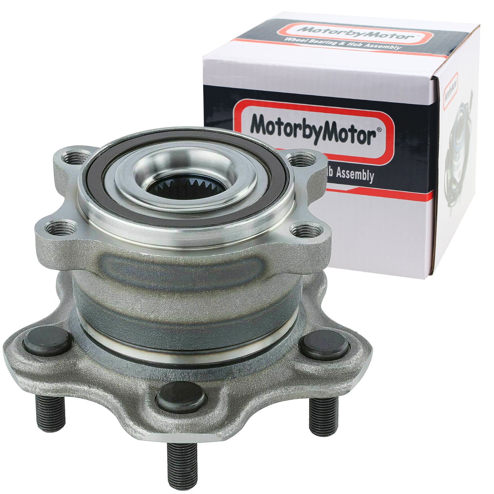 MotorbyMotor 512548 Rear Wheel Bearing and Hub Assembly with 5 Lugs fits for Infiniti JX35 QX60,Nissan Murano Pathfinder Low-Runout OE Directly Replacement Hub Bearing AWD MotorbyMotor