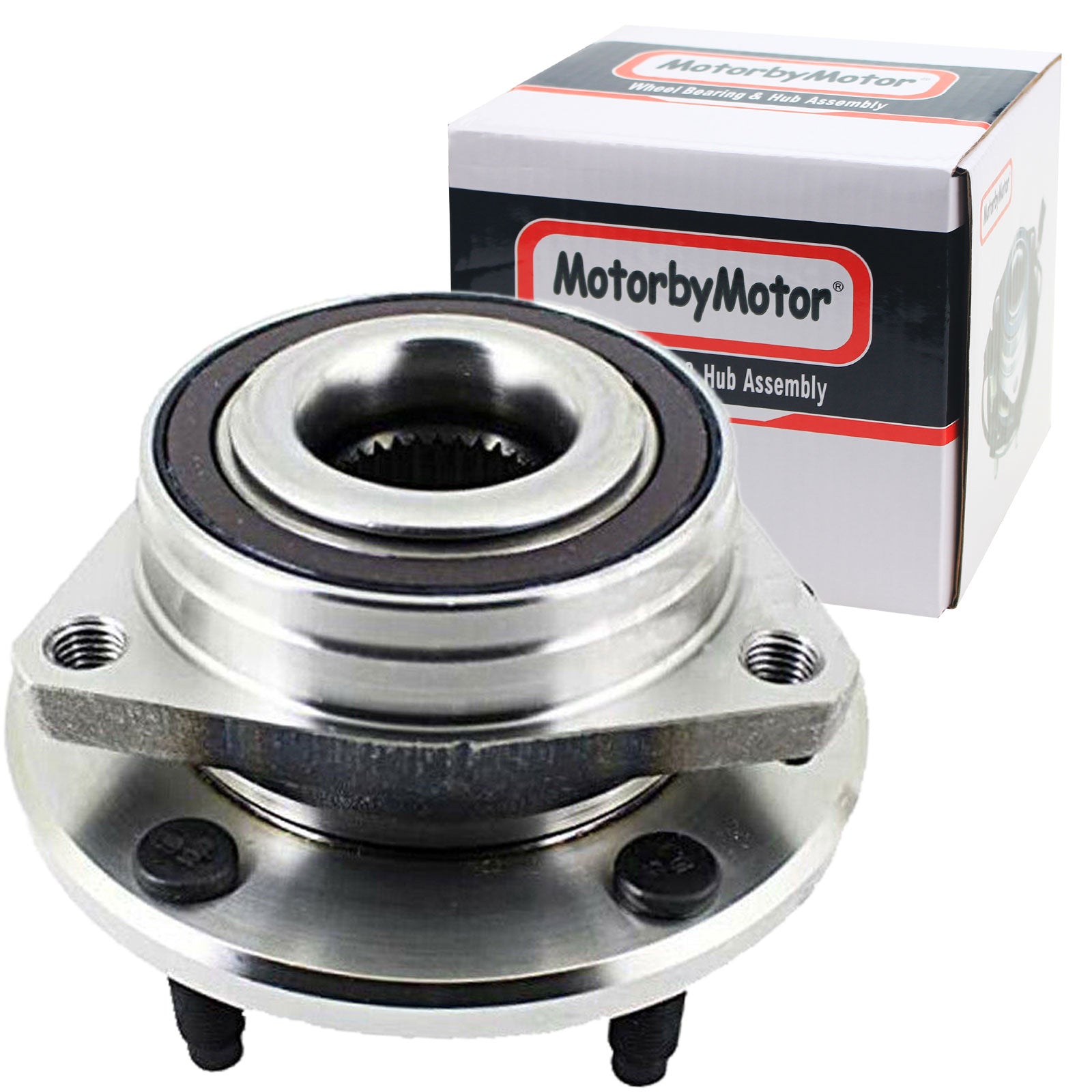 MotorbyMotor 515021 Front Wheel Bearing and Hub Assembly with 6 Lugs Fits for Ford F-250 F-350 Super Duty Low-Runout OE Directly Replacement Hub Bearing (w/2 Wheel ABS) MotorbyMotor