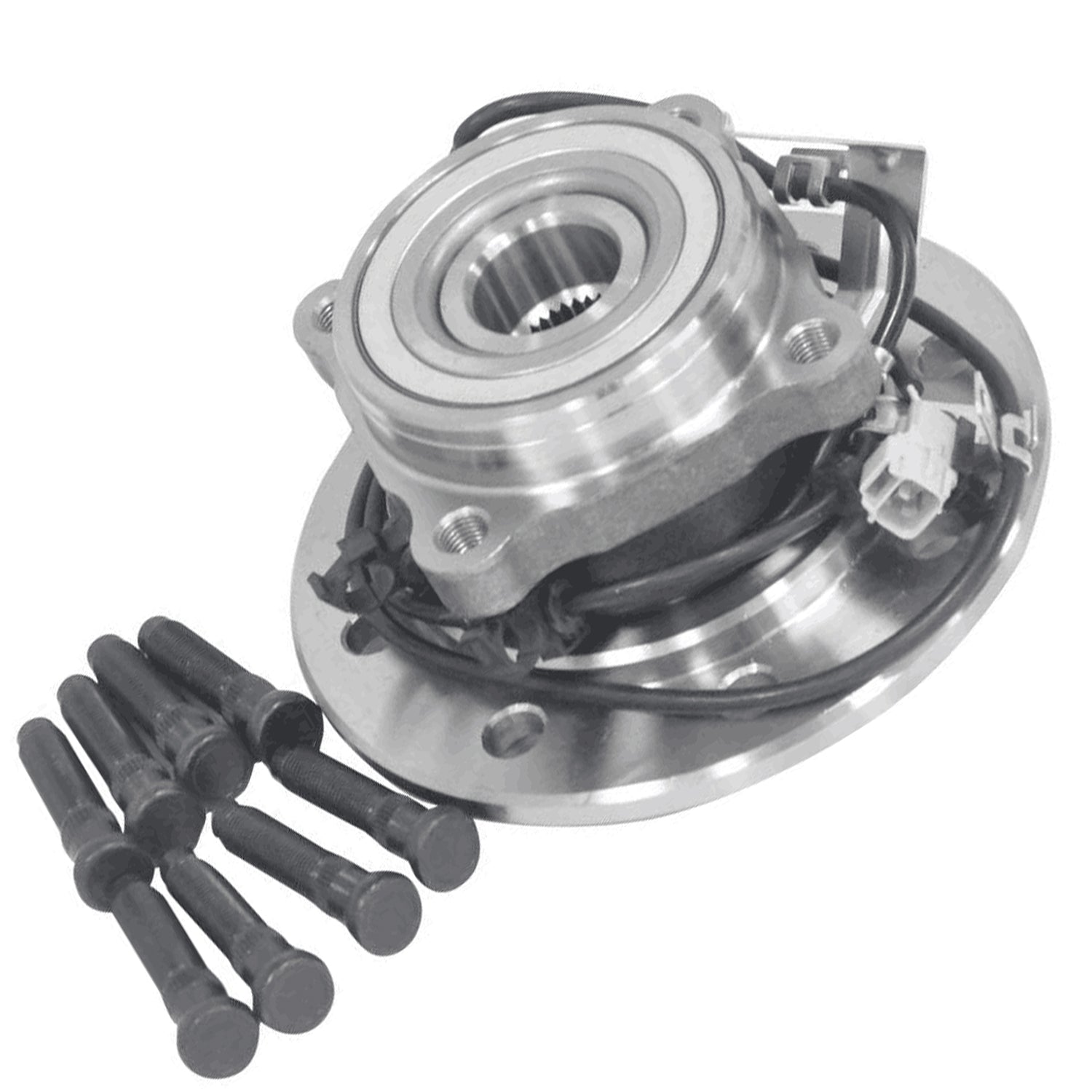 MotorbyMotor 4WD 515069 Front Right Wheel Bearing and Hub Assembly (w/4-Wheel ABS, DRW) with 8 Lugs, 1998 1999 Dodge Ram 3500 -Dual Rear Wheels ONLY-Passenger Side MotorbyMotor